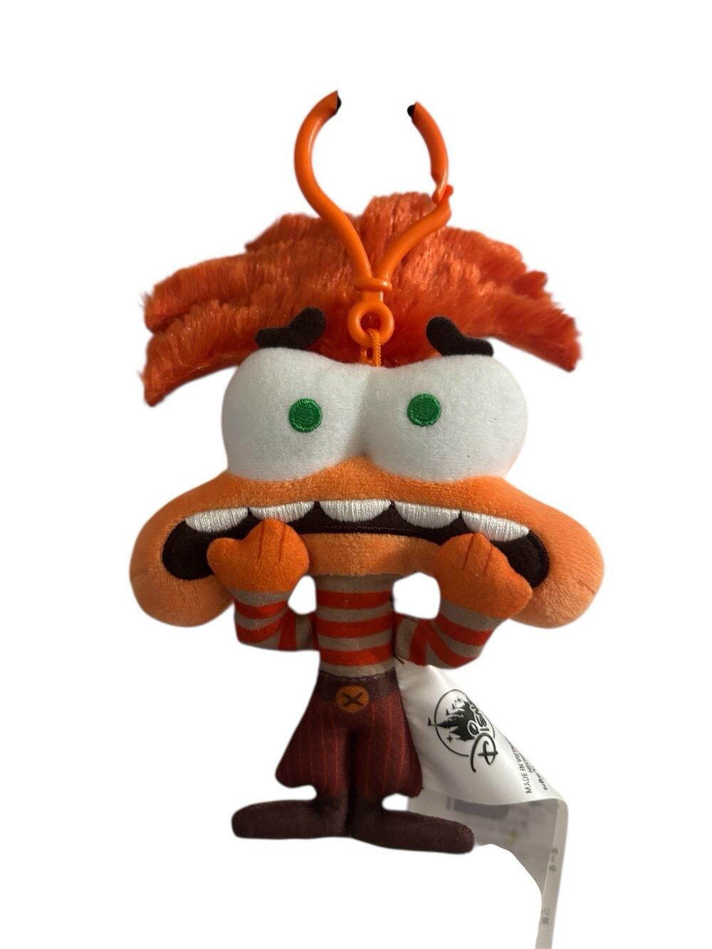 Disney Inside Out Plush Toy Orange Hair Striped Shirt Character